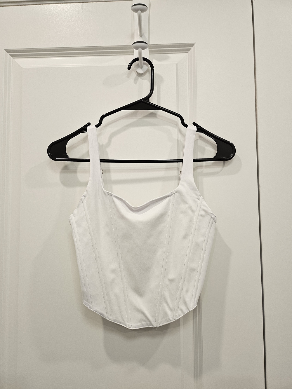 ReoRia White Corset-Style Camisole Small